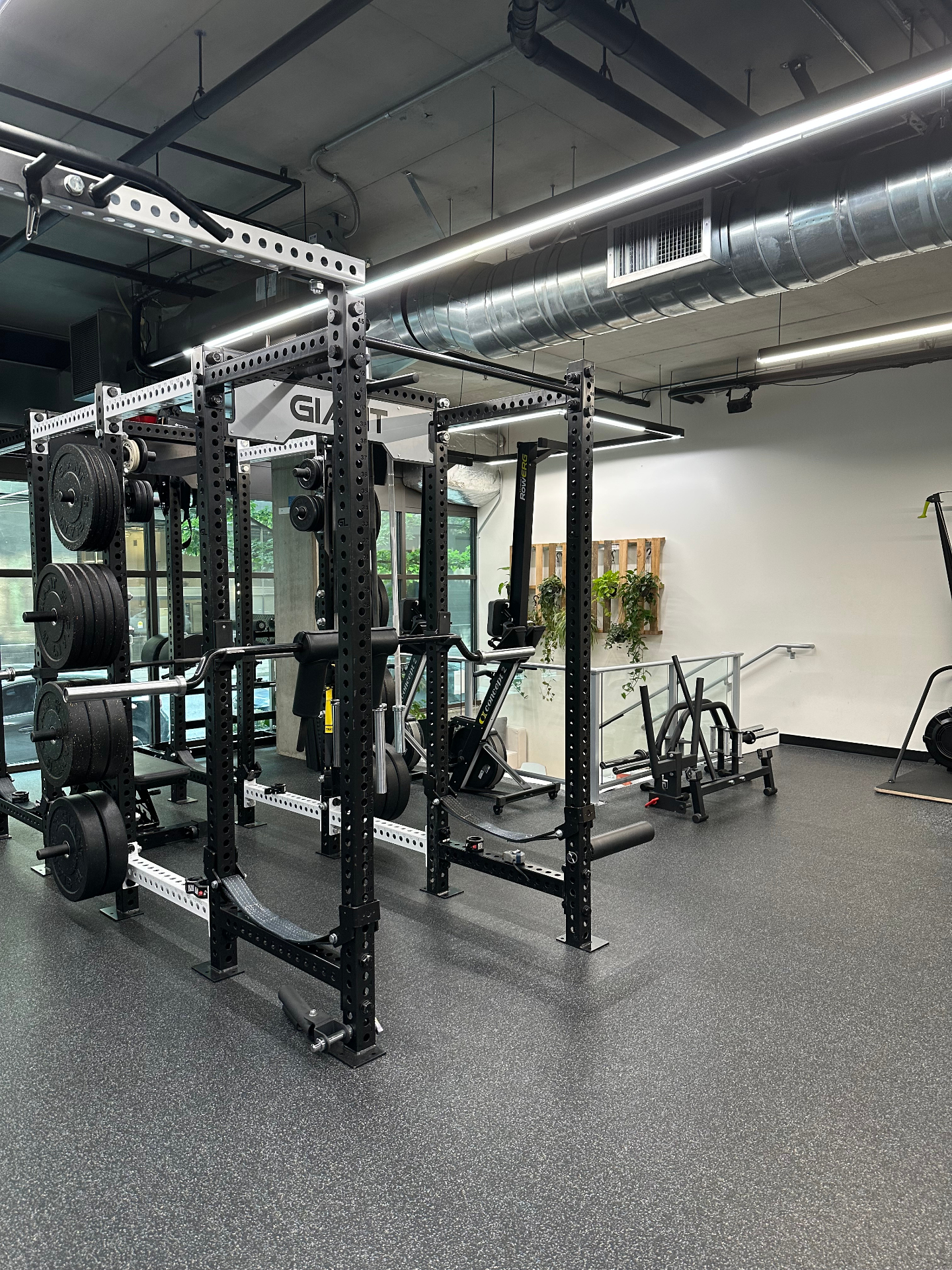 Strength racks and open training floor at TRAIN Seattle